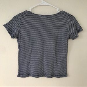 Brandy Melville Tops - Brandy Melville Black and White Striped Shirt Brandy Melville Tops - Brandy Melville Black and White Striped Shirt